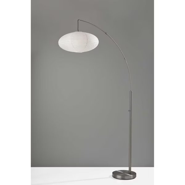 Brushed Steel Metal Arc Lamp20 x 42 x 80 in., Homeroots, Mfr#: 372903